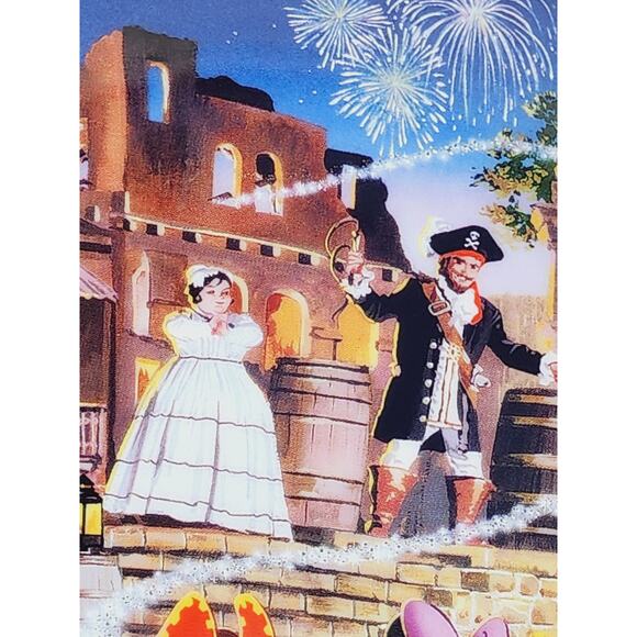 Disneyland Mickey Pirates Of The Caribbean Wall Decor Plate 8" Anniversary 1995 - Picture 4 of 13